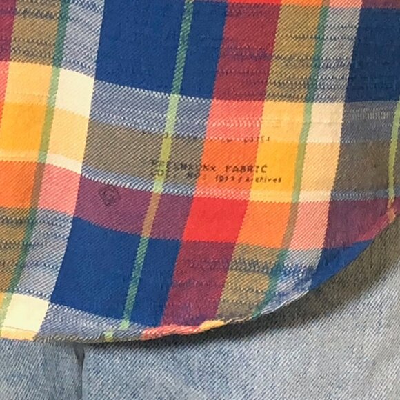 Gant Blue Orange Yellow Plaid Shirt S - Picture 8 of 8